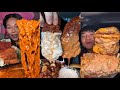 TIKTOK Mukbang Compilation Wingstop Buldak Dave S Hot Chicken Cane S More