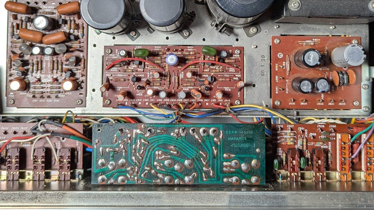 how to use a pencil to find failed parts in 52 year old audio gear; repairing a marantz 1060 part 1