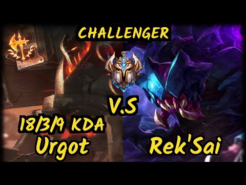 RDP Nyu (URGOT) vs REK'SAI - 18/3/9 KDA JUNGLE CHALLENGER GAMEPLAY - BR