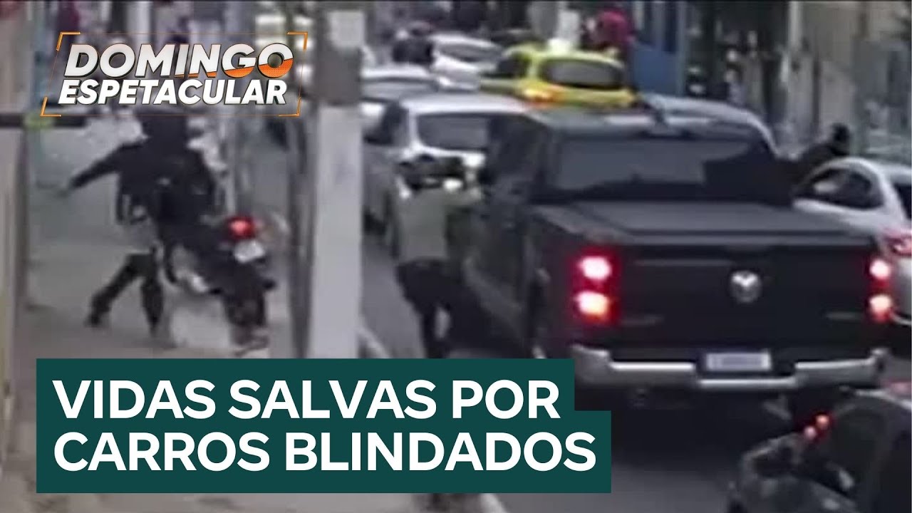 Flagrantes impressionantes mostram blindagem de carros salvando pessoas de ataques