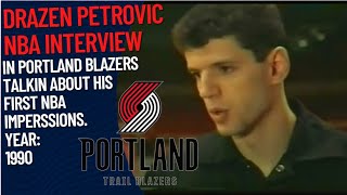 RARE | Drazen Petrovic INTERVIEW in Portland Blazers | 1990