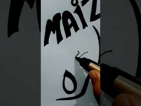 waite for end Maiza name calligraphy #shortsviral #swagg #shorts #youtubeshorts #trending