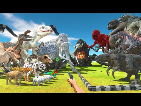 FPS Avatar Rescues Kaiju Monsters and Fights Dinosaurs and Animals - Animal Revolt Battle Simulator