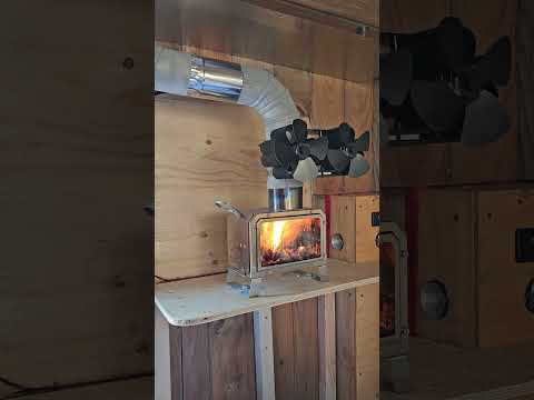 Amazon, Wood Stove, in a Squaredrop Trailer.