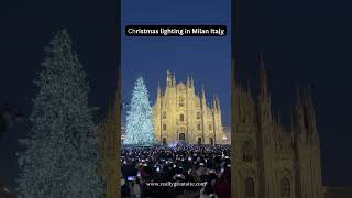 MILAN'S MOST MAGICAL CHRISTMAS TREE LIGHTING! #italy ##christmasvibes