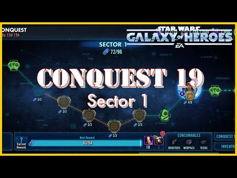 CONQUEST 19 | Hard Sector 1 Feats (w/ BOSS FEATS) SWGOH
