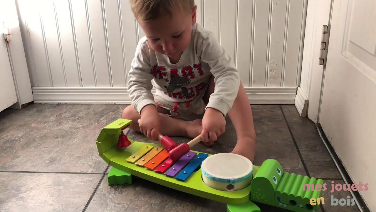 Jouet musical en bois - Croco et ses amis musiciens