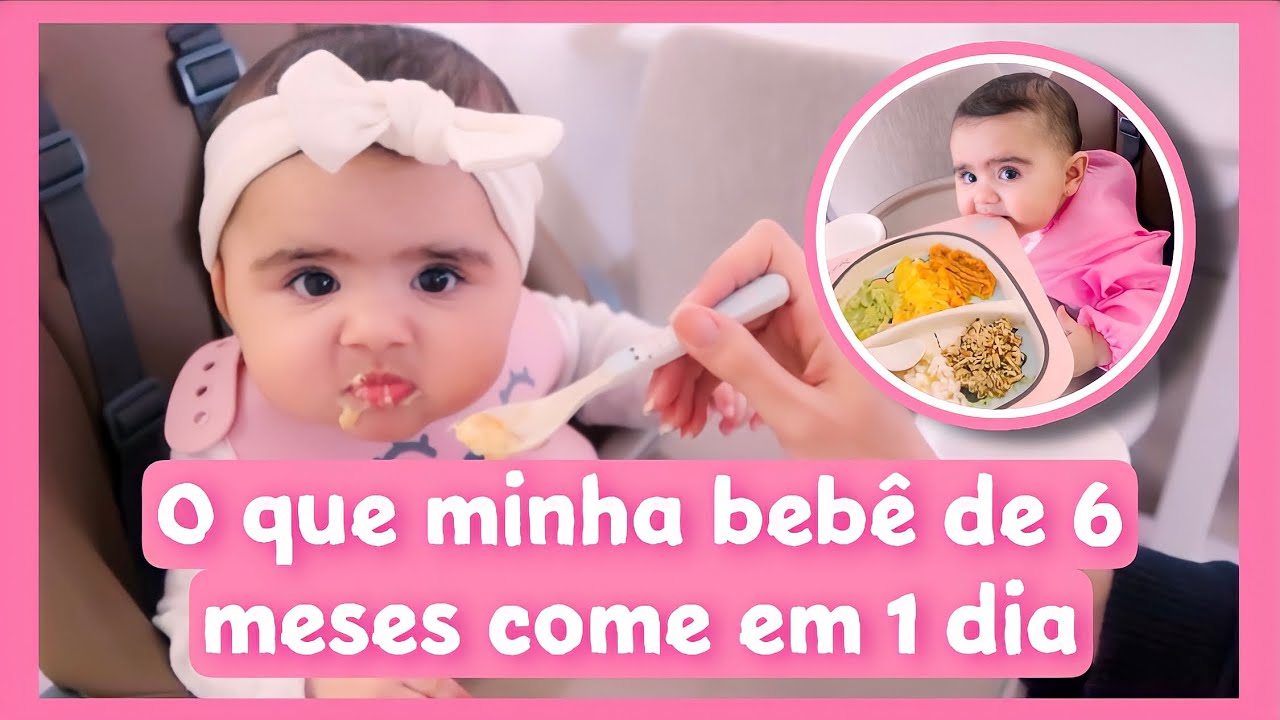 O QUE MINHA BEBÊ DE 6 MESES COME EM UM DIA | CAFÉ DA MANHÃ, ALMOÇO, LANCHE E JANTAR | Priscila Mello