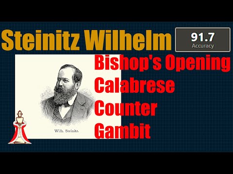 Steinitz, Wilhelm x Fisher, Bernard William. Bishop's Opening, Calabrese Counter Gambit. 1872.