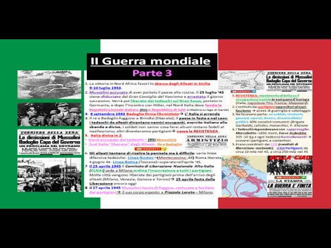 ✅ SECONDA GUERRA MONDIALE  riassunto - parte 3 L'Italia nella II guerra mondiale