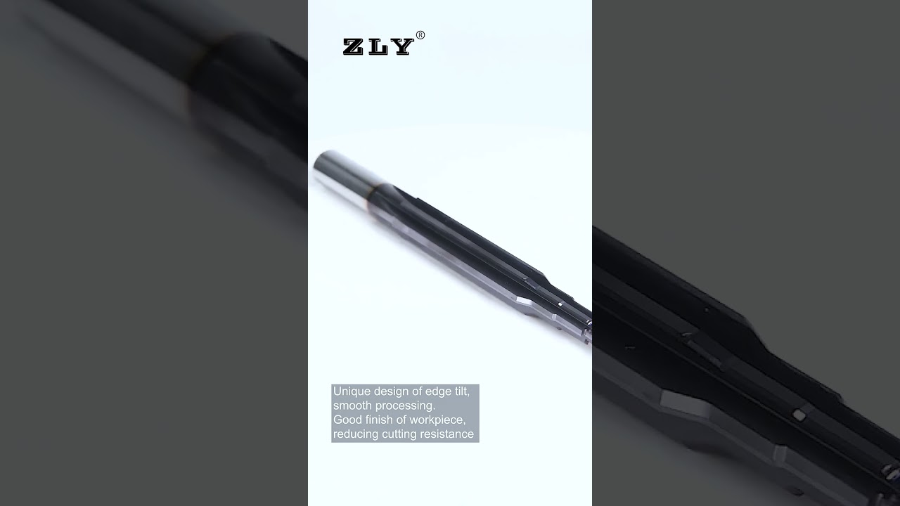 ZLY TOOLS High Precision Solid Carbide Cnc Machine Reamer Straight Shank Spiral Flute Reamer#shorts