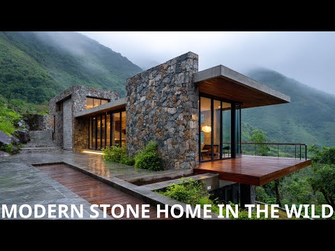 High-Mountain Modern Stone House in Southeast Asia | Unique Architecture Idea