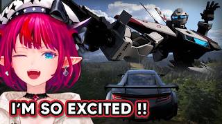 IRyS is SO EXCITED Racing Against Giant Mech Chaser Zero