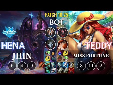 hyF Hena Jhin vs T1 Teddy Miss Fortune Bot - KR Patch 10.25