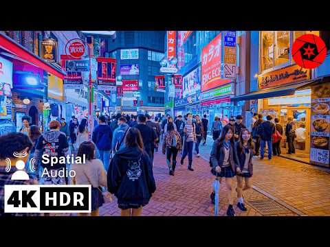 4K HDR - Tokyo Night Walk in Shibuya - Spring 2025