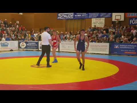 11.10.2019 KSC Hösbach vs. RWG - 66kg Freistil: Bastian Wollny vs Philipp Reising