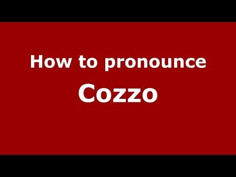 How to pronounce Cozzo