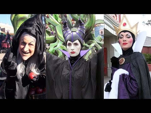Disney Villains Montage at Disneyland Paris Halloween 2016 - Maleficent, Hag, Evil Queen+