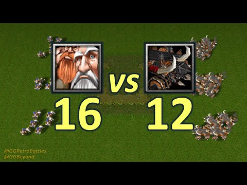 16 Mortar Teams vs 12 Demolishers - Same Food - WarCraft III Retro Battles