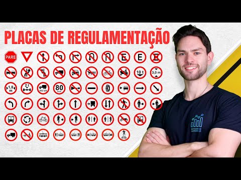 🔴 TODAS as PLACAS de REGULAMENTAÇÃO de TRÂNSITO EXPLICADAS! (Gabarite a PROVA do DETRAN)