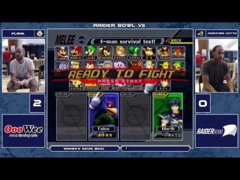 Raider Bowl VII Melee Singles - Plank (Sheik/Marth) vs Jonathan Cotto (Falco) - Winner's Semis