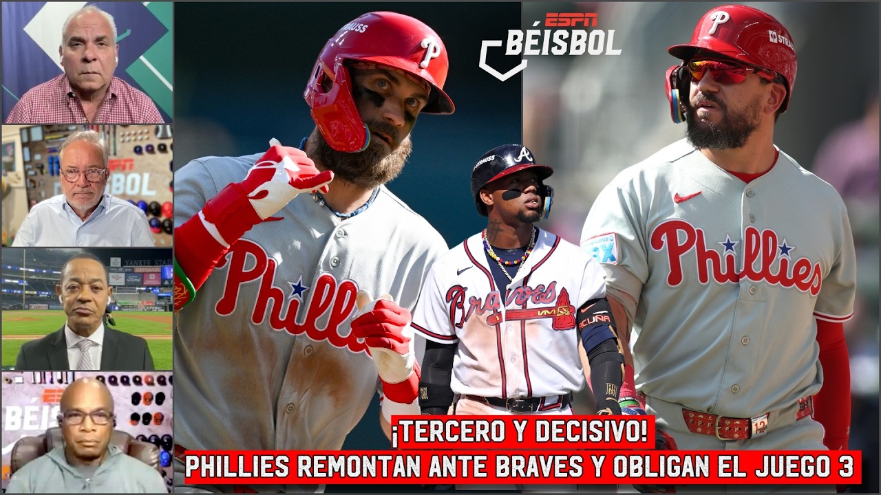PHILLIES SE NIEGAN A MORIR y REMONTAN ante BRAVES para jugar un TERCERO y DECISIVO | ESPN Beisbol