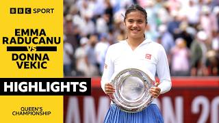 Valiant Raducanu suffers Final defeat | Queen's Championship Highlights | Tennis | BBC Sport