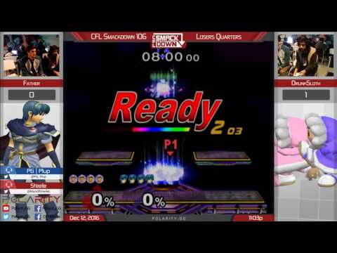 CFL Smackdown 106 Melee - Father (Marth) vs Drunksloth (ICs) - Losers Quarters