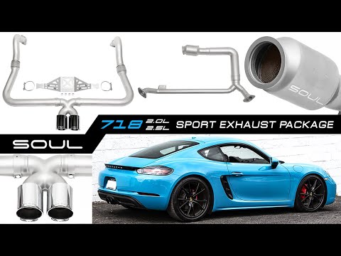 SOUL |  718 Cayman S with Sport Cat Downpipe + Performance Exhaust