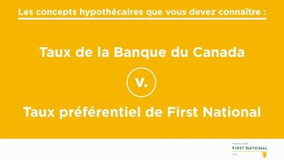 Taux de la Banque du Canada v. Taux préférentiel de First National