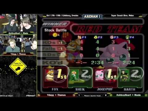 Arenan I - Vdogg - Thomas Vs. AshtrayHeart + Manio - Melee Teams Winners Quarter Finals