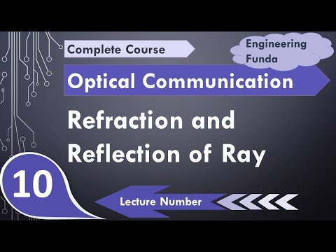 Refraction and reflection of ray in optical fibre communication