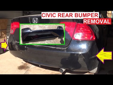 Rear Bumper Cover Removal and Replacement Honda Civic 2005 2006 2007 2008 2009 2010 2011