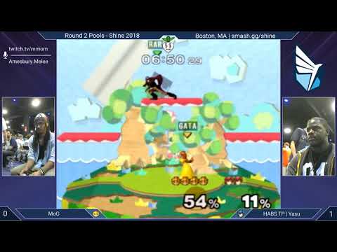 Shine 2018 SSBM - MoG (Peach) vs. Top Player Yasu (Marth) - Melee R2 Pools