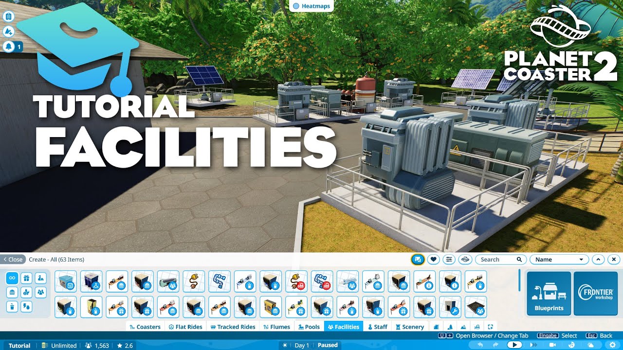 How FACILITIES work in Planet Coaster 2 TUTORIAL