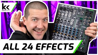 Video thumbnail for Mackie ProFX10v3 Audio Effects Demo - All 24 FX Test by Kettner Creative