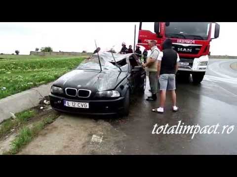 BMW rasturnat in curba, Cernetu.. Teleorman