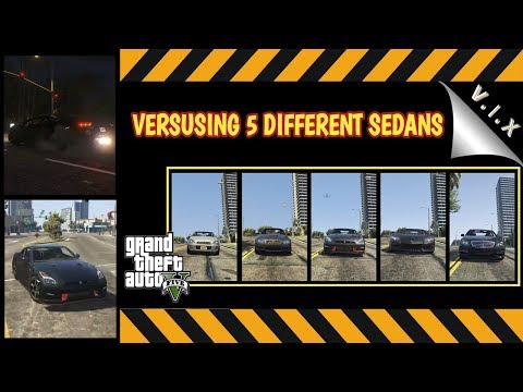 EXPERIMENT GAME GTA 5 - VERSUSING 5 DIFFERENT SEDAN - ( AWESOME TEST !! ) NEWEST 2018