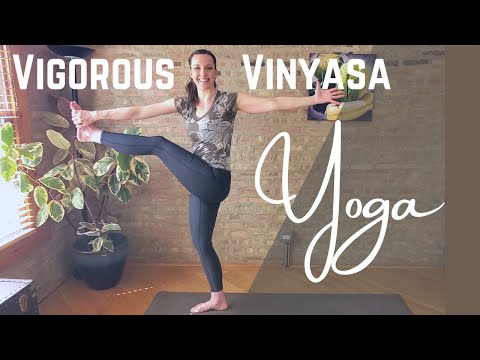 VIGOROUS YOGA WORKOUT. Challenging vinyasa flow yoga practice you can do at home.