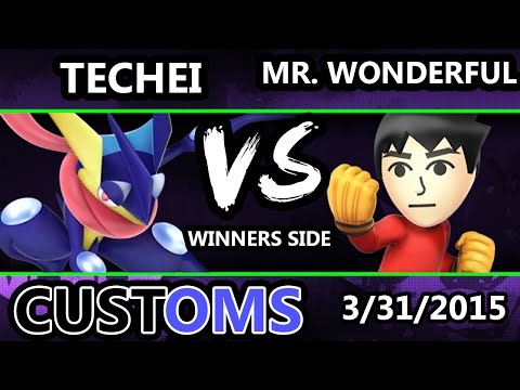 S@X Customs - Techei (Greninja) Vs. Mr. Wonderful (Mii Fighter) SSB4 - Smash Wii U - smash 4