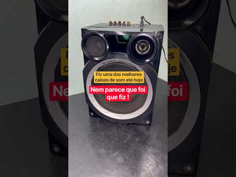 Fiz uma caixa de som com caixas antigas #som #tecnologia #entretenimento #eletronica #ideias