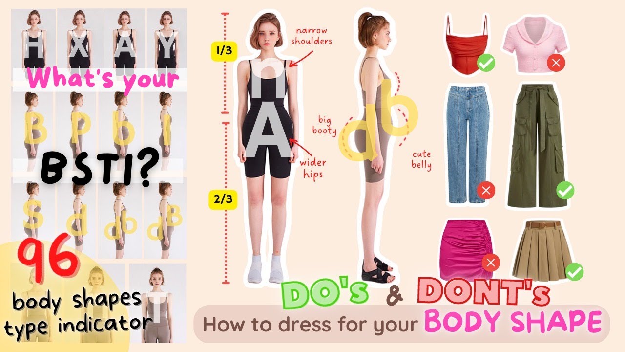 Why I Look Bad in Everything I Wear How to Dress for Your BODY SHAPE | 96 Body Shape Type Indicator