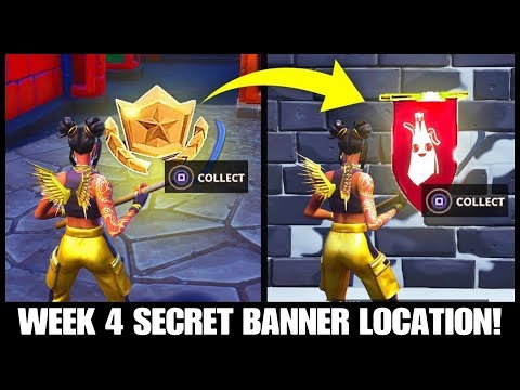 SEASON 8 WEEK 4 SECRET BANNER LOCATION (Fortnite Season 8 Secret Challenges)