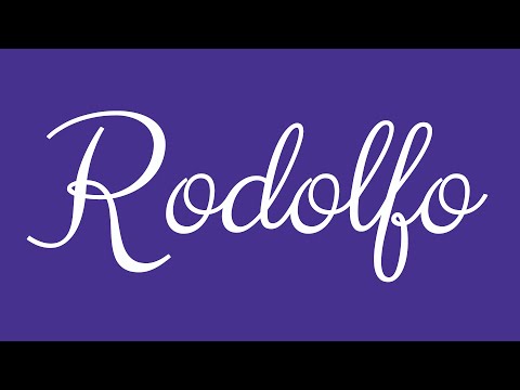 Learn how to Sign the Name Rodolfo Stylishly in Cursive Writing