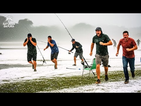 CAOS em SC: IBIRAMA é atingida por TSUNAMI de GRANIZO e evento é interrompido!