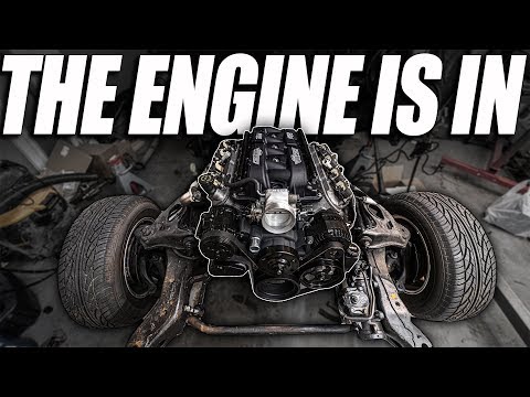 THE ENGINE IS IN!!! (1973 Camaro LS Swap)