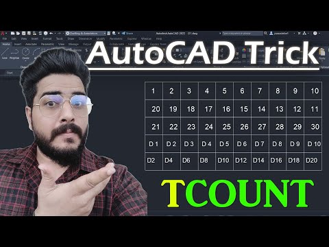 AutoCAD Tricks || TCOUNT COMMAND IN AUTOCAD AutoCAD Hack