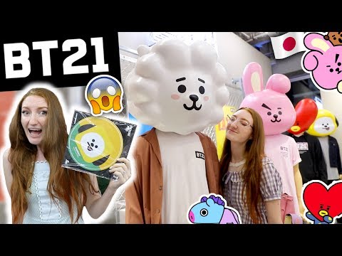 BTS日本｜Kpop反應和在東京購買Bt21商品！! (BTS JAPAN | KPOP REACTION & SHOPPING FOR BT21 MERCH IN TOKYO!!!)