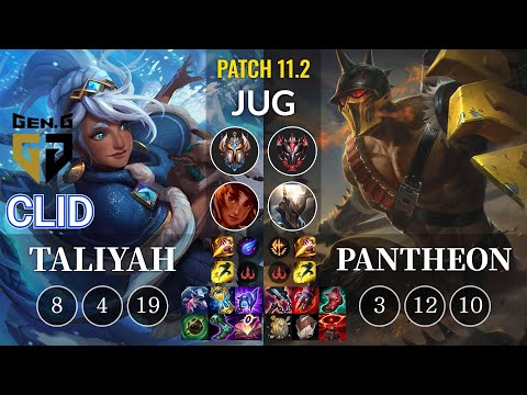 GEN Clid Taliyah vs Pantheon Jungle - KR Patch 11.2