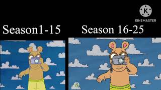 Arthur theme song seasons 1-15 vs 16-25 (updated)